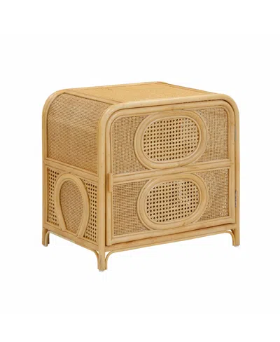 Tov Furniture Tina Rattan Nightstand In Brown