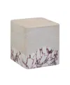 Tov Furniture 18.1" Concrete Indoor And Outdoor Side Table In Breccia And Travertine
