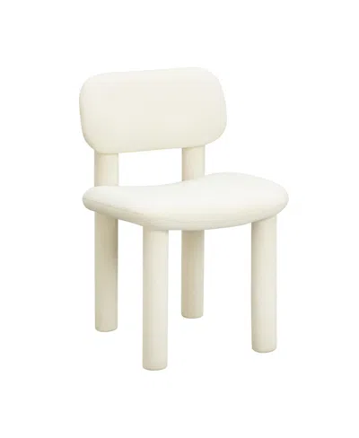 Tov Furniture 21"w Velvet Dining Chair In Ivory
