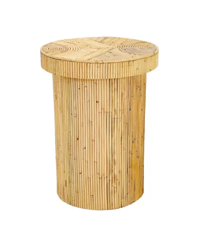 Tov Furniture Acadia Rattan Side Table In Beige