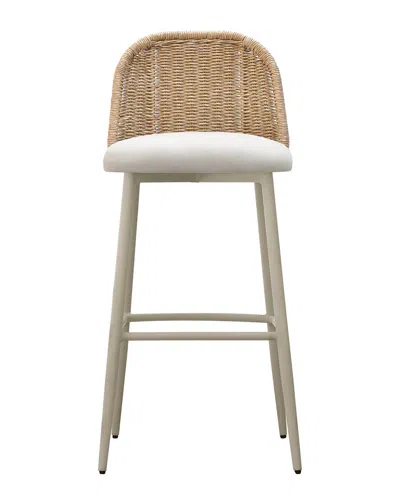 Tov Furniture Alexa Outdoor Barstool In White