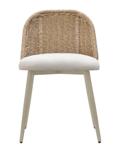 Tov Furniture Alexa Outdoor Dining Chair In White