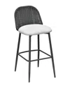 Tov Furniture Alexa Rattan Performance Fabric Outdoor Counter Stool