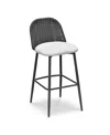 Tov Furniture Alexa Rattan Performance Fabric Outdoor Counter Stool