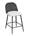 Tov Furniture Alexa Rattan Performance Fabric Outdoor Counter Stool