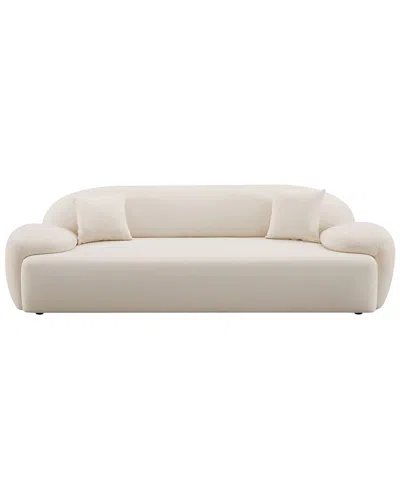 Tov Furniture Allegra Velvet Sofa In White