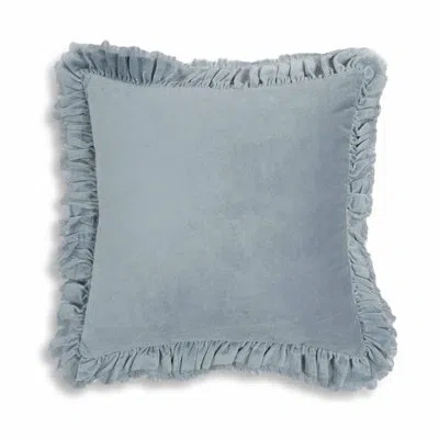 Tov Furniture Allessia Distressed Velvet Pillow In Blue