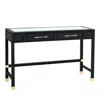 Tov Furniture Amara Rattan Desk In Charcoal