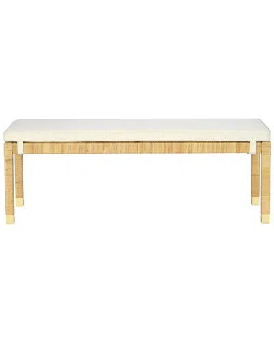 Tov Furniture Amara Linen Bench In Neutral