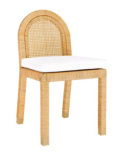 Tov Furniture Amara Natural Rattan Arched Back Dining Chair In Neutral