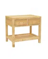 Tov Furniture Amara Rattan 2-drawer Nightstand In Neutral