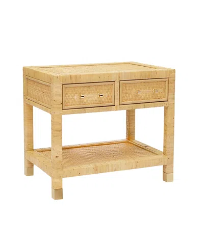 Tov Furniture Amara Rattan 2-drawer Nightstand In Neutral