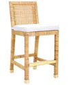 Tov Amara Rattan Counter Stool In Beige