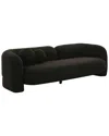 Tov Furniture Amelie Black Faux Fur Sofa In Black