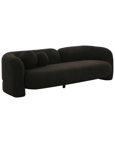 Tov Furniture Amelie Black Faux Fur Sofa