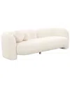 Tov Furniture Amelie Cream Faux Fur Sofa In Cream