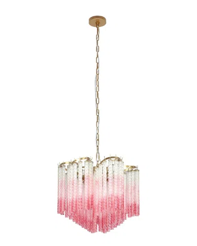 Tov Furniture Ananya Ombre Glass Chandelier In Gold
