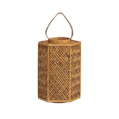 Tov Furniture Andi Rattan Lantern In Brown