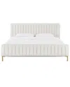 Tov Furniture Angela Natural Upcycled Linen King Bed