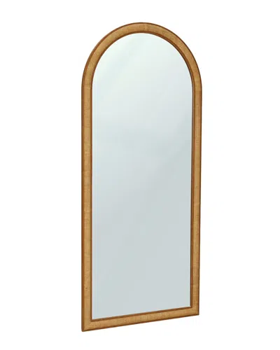 Tov Furniture Arch Raffia Contract-grade Floor Mirror In Brown