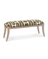 Tov Furniture Arielle Embroidered Bench In Brown