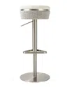 Tov Furniture Astro Boucle Adjustable Stool In Grey