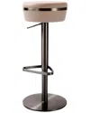 Tov Astro Cafe Au Lait Woven Vegan Leather Adjustable In Brown