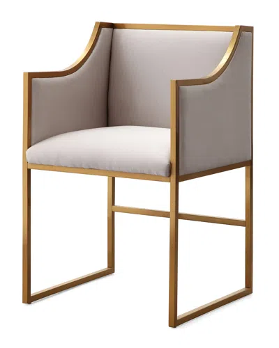 Tov Furniture Atara Cream Velvet Gold Chair