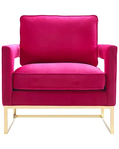 Tov Furniture Avery Velvet Chair In Pink
