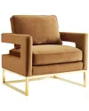 Tov Furniture Avery Velvet Chair In Red