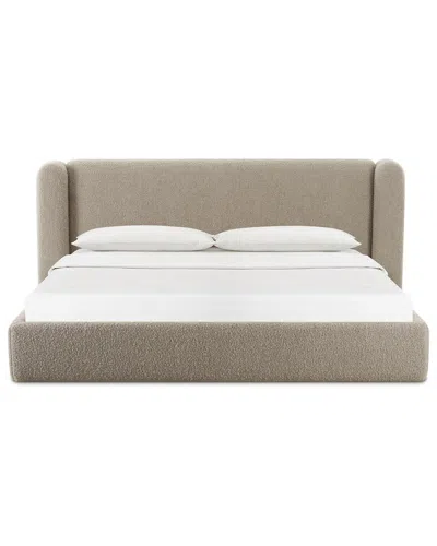 Tov Furniture Babette Tan Boucle Queen Bed In Gray