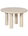 Tov Furniture Barbara Cream Textured Indoor / Outdoor 47 Round Dining Table