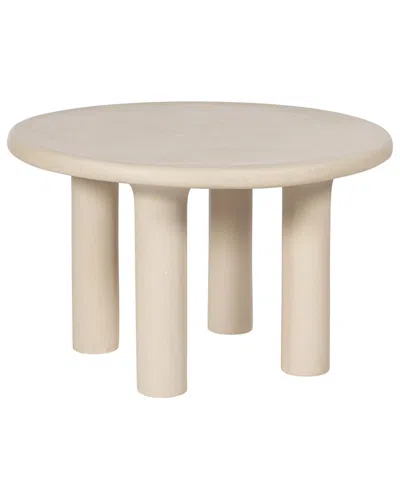 Tov Furniture Barbara Cream Textured Indoor / Outdoor 47 Round Dining Table In Neutral