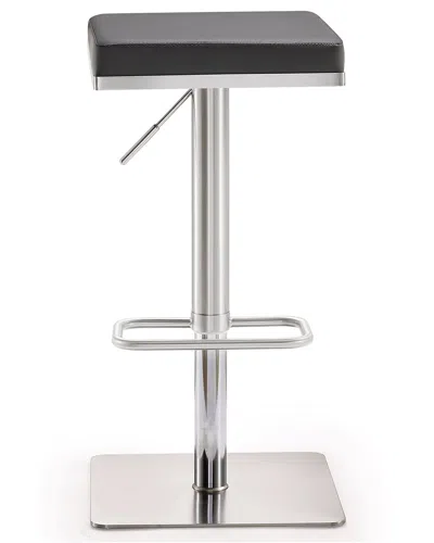 Tov Bari Grey Stainless Steel Adjustable Barstool
