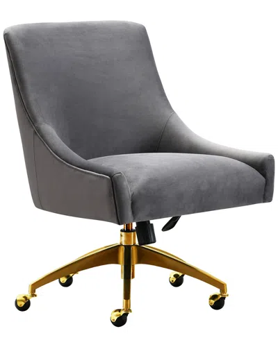 Tov Furniture Beatrix Grey Office Swivel Chair In Gray