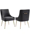 Tov Beatrix Grey Velvet Side Chair