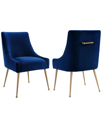 Tov Beatrix Navy Velvet Side Chair