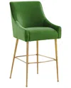 Tov Furniture Beatrix Velvet Bar Stool In Green