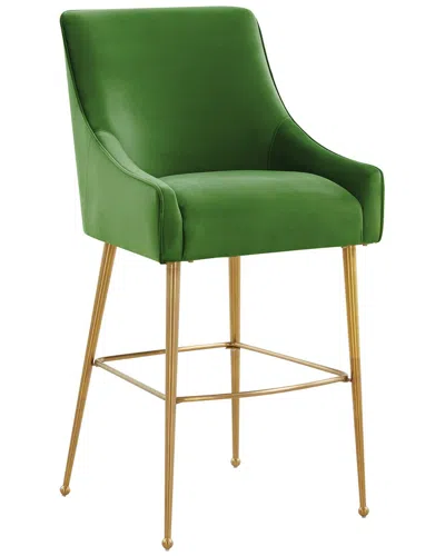 Tov Furniture Beatrix Velvet Bar Stool In Green