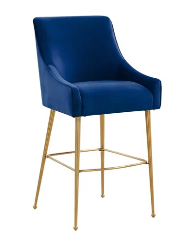 Tov Furniture Beatrix Velvet Counter Stool In Navy