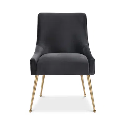 Tov Furniture Beatrix Velvet Side Chair In Black