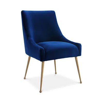 Tov Furniture Beatrix Velvet Side Chair In Blue