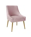 Tov Furniture Beatrix Velvet Side Chair In Pink