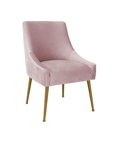 Tov Furniture Beatrix Velvet Side Chair In Pink