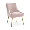 Tov Furniture Beatrix Velvet Side Chair In Pink