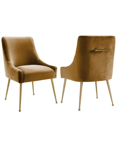 Tov Furniture Beatrix Velvet Side Chair In Red