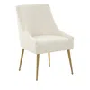 Tov Furniture Beatrix Velvet Side Chair In White