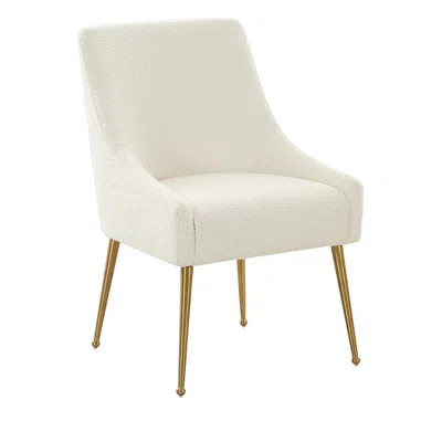 Tov Furniture Beatrix Velvet Side Chair In White
