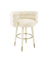Tov Furniture Betty Velvet Counter Stool In Neutral