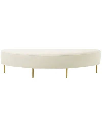 Tov Bianca Velvet Full Bench In White